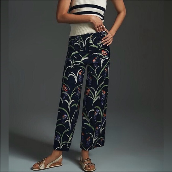 Maeve Pants - NEW Colette Crop Wide-Leg Linen Pants by Maeve
